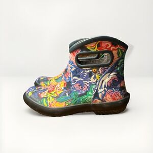 BOGS Women's Patch Ankle Rose Garden Floral Waterproof Boots Size 6